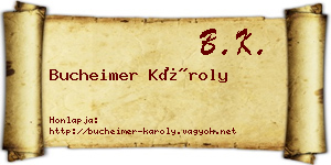 Bucheimer Károly névjegykártya